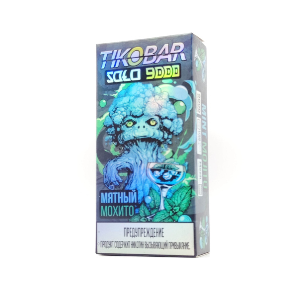 TIKOBAR Mint Mojito - Мятный Мохито + дисплей + регулировка затяжки + USB Type-c (9000) QR (1)