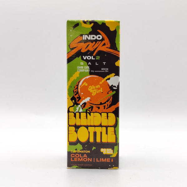Безникотиновая жидкость для ЭСДН Indo Sour Vol2, с ароматом Blended Bottle, объём: 30 см3, содержание никотина: 0 мг/см3