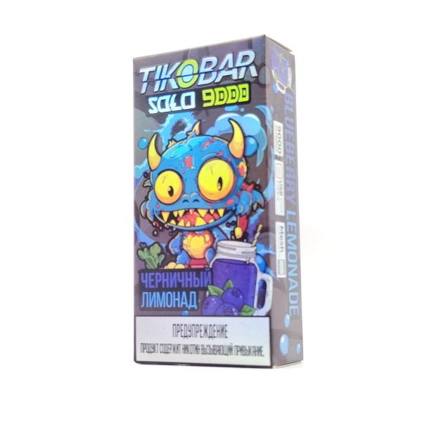 TIKOBAR Blueberry Lemonade- Черничный Лимонад + дисплей + регулировка затяжки + USB Type-c (9000) QR (1)