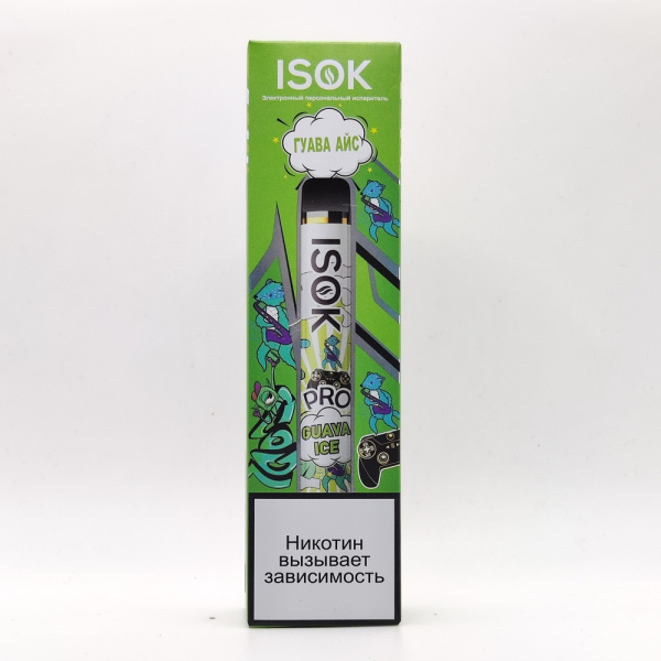 Одноразовая электронная система доставки никотина ISOK PRO 2000 Гуава Айс